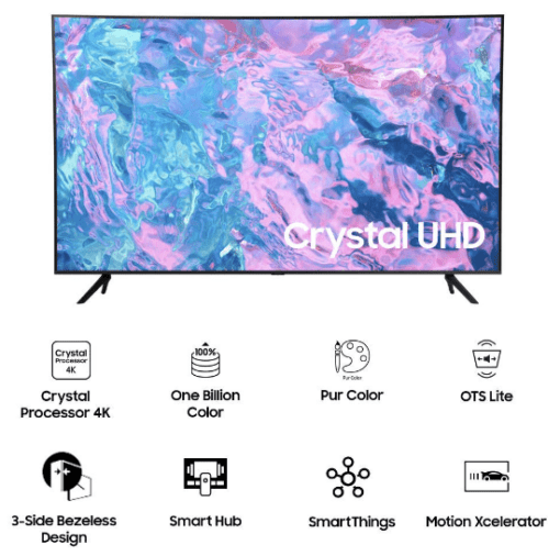 Samsung CU7700 55 inch Ultra HD 4K Smart LED TV (UA55CU7700KLXL) - Image 3